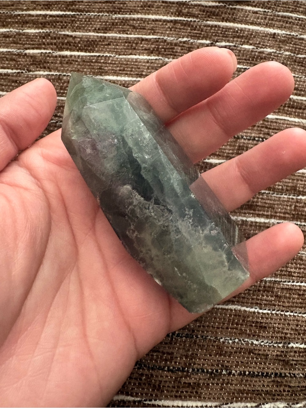 Green Fluorite Point Crystal imperfect